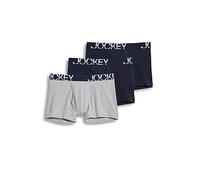 Jockey Men's Underwear ActiveStretch Boxer Brief - 3 Pack, True Navy/Grey Heather/True Navy, XL