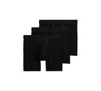 Jockey Men's Underwear Chafe Proof Pouch Cotton Stretch 6" Boxer Brief - 3 Pack, Black Out, S