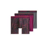 Jockey Men's Underwear Chafe Proof Pouch Microfiber 6" Boxer Brief - 3 Pack, Majestic Berry/Warm Trails/Battleship, XXL Big