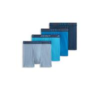 Jockey Men's Underwear Lightweight Cotton Blend 5" Boxer Brief - 4 Pack, Sparkling Waters/Blue Heaven/Faded Denim Heather/Ink Well, XXL Big