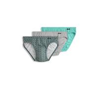 Jockey Men's Underwear Men's Elance Bikini - 3 Pack, Grey Dove/Green Duet Geo/Opulent Jade, M