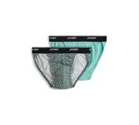 Jockey Men's Underwear Men's Elance String Bikini - 2 Pack, Green Duet Geo/Opulent Jade, L