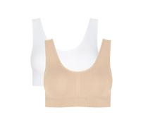Jockey Modern Micro Seamfree Padded Bralette 2 Pack BLACK,WHITE SMALL