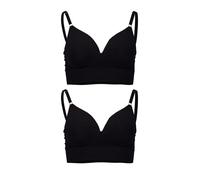 Jockey Seamfree Comfort 2 Pack Bra BLACK 2XL