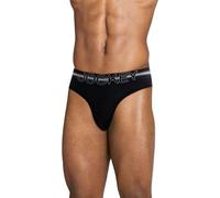 Jockey Sport Men's Underwear Stability Pouch Microfiber Thong, Black, L