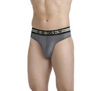 Jockey Sport Men's Underwear Stability Pouch Microfiber Thong, Vulcan, XL