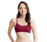 Jockey Ss12 Women'S Wirefree Non Padded Super Combed Cotton Elastane Stretch Full Coverage Beginners Bra With Adjustable Straps_Beet Red_34C