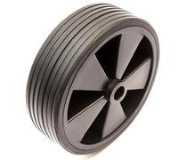 Jockey Wheel 210mm x 65mm Solid Rubber Wide Tyre Black Line Tread 20mm Diam x 87mm Length Bore Trailer Caravan Jockey Wheel Replacement