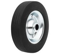 Jockey Wheel Solid Rubber Steel Rim 20x5cm Ø20mm Shaft 150kg Puncture-Resistant