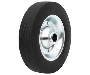 Jockey Wheel Solid Rubber Steel Rim 20x5cm Ø20mm Shaft 150kg Puncture-Resistant
