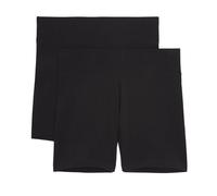 Jockey Women's 2 Pack 5'' Active Bike Shorts Casual, Deep Black/Deep Black, L