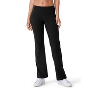 Jockey Women's Active Cotton Stretch Slim Bootleg Yoga Pants, Black, Large