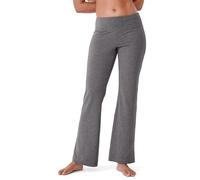 Jockey Women's Active Cotton Stretch Slim Bootleg Yoga Pants, Charcoal Grey Heather, Large