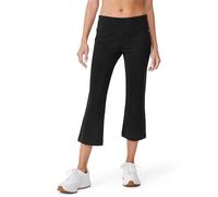 Jockey Women's Active Cotton Stretch Slim Flare Capri, Black, XL