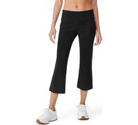 Jockey Women's Active Cotton Stretch Slim Flare Capri Yoga Pants, Black, Large