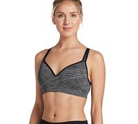 Jockey Women's Mid Impact Multi-Way Molded Cup Sports Bra, Black, M