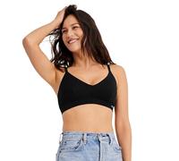 Jockey Women's Bra Organic Cotton Stretch Triangle Bralette, Black Night, XL