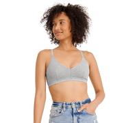Jockey Women's Bra Organic Cotton Stretch Triangle Bralette, Grey Heather, M