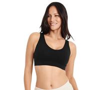 Jockey Women's Bra Seamfree Cotton Blend Light Support Bralette, Black Night, S