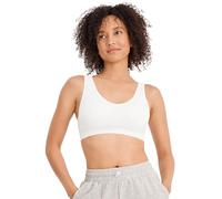 Jockey Women's Bra Seamfree Cotton Blend Light Support Bralette, Diamond White, S