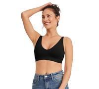 Jockey Women's Bra Seamfree Light Support Bralette, Black, M