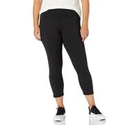 Jockey Women's Compression Fit Premium Capri Leggings, Deep Black, M