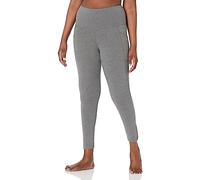 Jockey Women's Cotton Stretch Basic 7/8 Legging with Side Pocket, Charcoal, XL