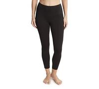 Jockey Women's Cotton Stretch Basic 7/8 Leggings, Deep Black, S