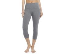 Jockey Women's Cotton Stretch Basic Capri Leggings, Charcoal, XL