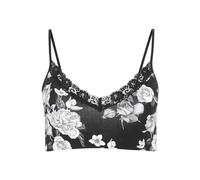 Jockey Women's Parisienne Padded Bralette, Black Allover, 2XL