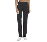 Jockey Women's Premium Pocket Slim Flare Yoga Pants, Deep Black, Large