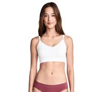 Jockey Women's Seamfree Back Smoothing V-Neck Bralette, White, M