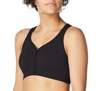 Jockey Women's Seamless Zip Front Bra Sports, Black, S