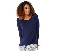 Jockey Women's Supersoft Lounge Long Sleeve Shirt, Into The Night Blue, S