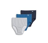 Jockey Women's Underwear Elance Brief - 3 Pack, Deep Blue Heather/Deep Blue Dot/Sea Blue Heather, 6