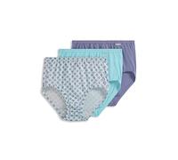 Jockey Women's Underwear Elance Brief - 3 Pack, Sea/Winter Sprig/Hydrangea, 7