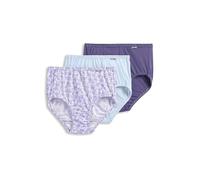 Jockey Women's Underwear Plus Size Elance Brief - 3 Pack, Midnight Iris/Bouquet Bloom/Frothy Blue, 9