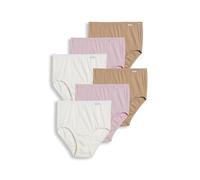 Jockey Women's Underwear Plus Size Elance Brief - 6 Pack, Ivory/Light/Pink Shadow, 10 Plus