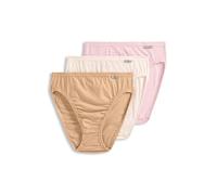 Jockey Women's Underwear Plus Size Elance French Cut - 3 Pack, white/pale cosmetic/pink shadow, 10