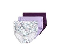 Jockey Women's Underwear Plus Size Elance Hipster - 3 Pack, Deep Plum/Eden Lavender Floral/Digital Lavender, 10