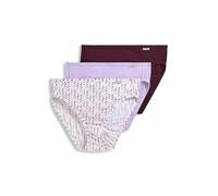 Jockey Women's Underwear Supersoft French Cut - 3 Pack, Ferris White Chevron/Sheer Lilac/Deep Sangria, 10 Plus