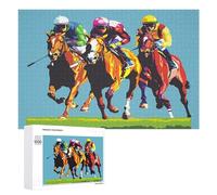 Jockeys Horses Racing 300/500/1000 Piece Puzzles Customized Challenging Gifts for Adults 1000 PCS