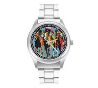 Jockeys Horses Racing Quartz Watch Alloy Watch Dress Decorative for Business Men Women with Design Pattern Print