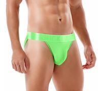 JOCKLAND Jock Strap Thongs, Sexy Brief Underwear for Men Athletic Supporters Underpants, Green, L