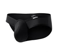 JOCKMAIL Men’s Briefs 3D Pouch Ice Silk Mens Briefs Quick Dry Men Brief Underwear for Gym Club Daily (UK, Alpha, M, Regular, Regular, black)