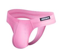 JOCKMAIL Men’s Thong Underwear Low Rise G-String Breathable Bikini Pouch T-Back Briefs for Gym & Nights Out (UK, Alpha, XXL, Regular, Regular, pink)