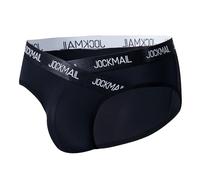 JOCKMAIL Mens Briefs Breathable Pouch Underwear Brief Low Waist Ice Silk Men's Briefs for Daily Wear Gym Lovers (UK, Alpha, L, Regular, Regular, black)