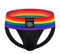 JOCKMAIL Mens Briefs Jockstrap Athletic Supporter Men Jockstrap Rainbow Men Sport Underwear Jockstrap for Gym Sport