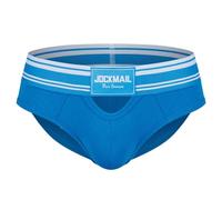 JOCKMAIL Mens Briefs Low Rise Sexy U Pouch Mens Underwear Briefs Breathable Cut Men's Brief Daily Wear for Men (UK, Alpha, M, Regular, Regular, blue)
