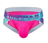 JOCKMAIL Mens Briefs Low Waist Sexy Men Sports Mesh Breathable Comfort Brief Men's Athletic Underwear, 317-rose, L
